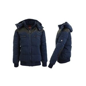 SPIRE‎ Men's Bomber Jacket STYLE COAT with Trim BLUE SUEDE 2XL
